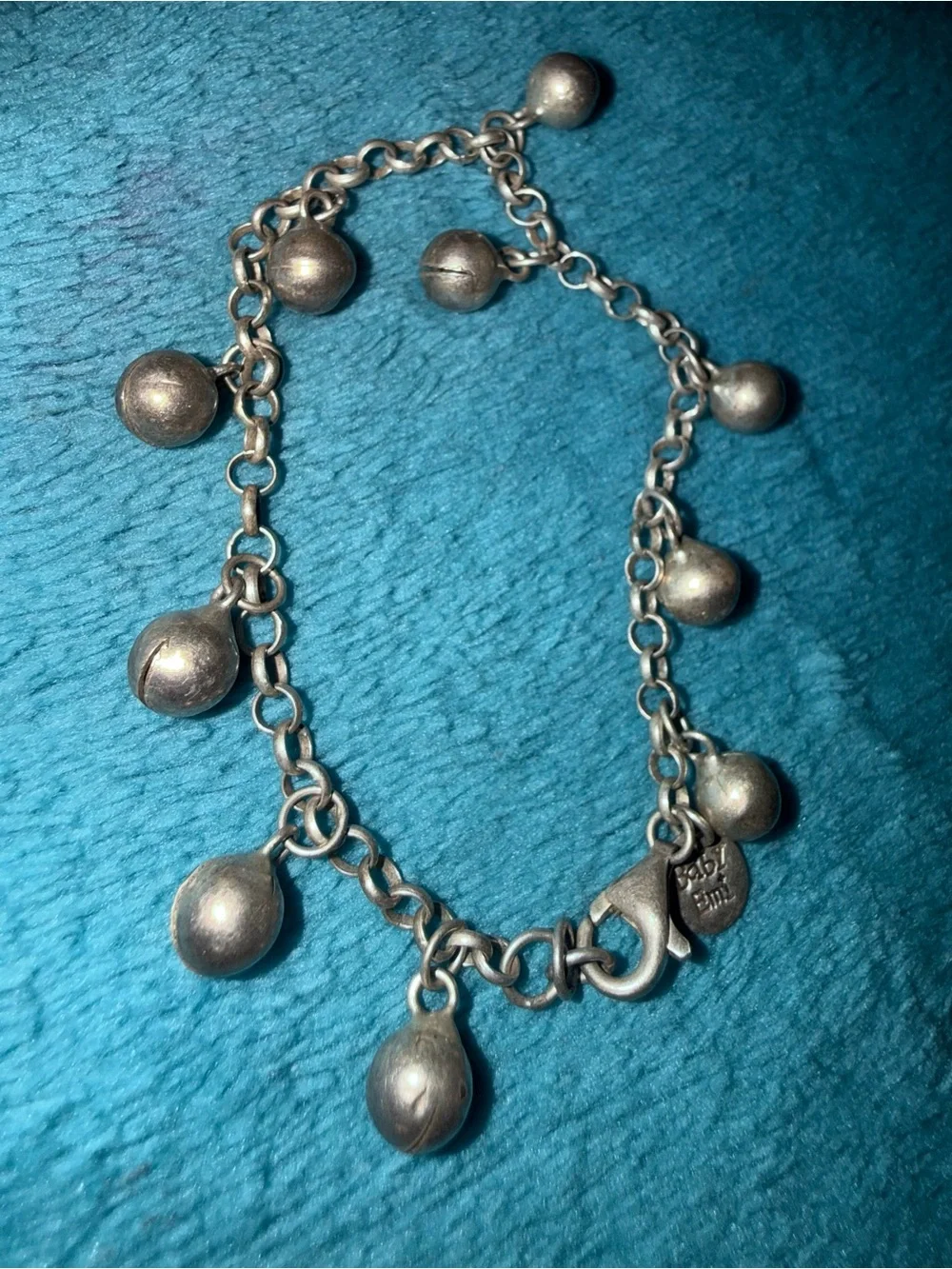 baby emi sterling silver jingle bell infant anklet mini bell child jewelry